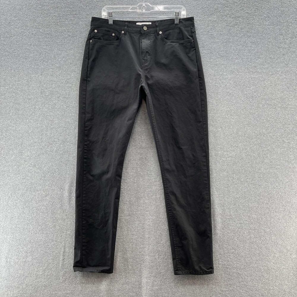 Hill City Pants Men 34x32 Black Twill 5 Pocket Athletic Fit Stretch Casual Chino